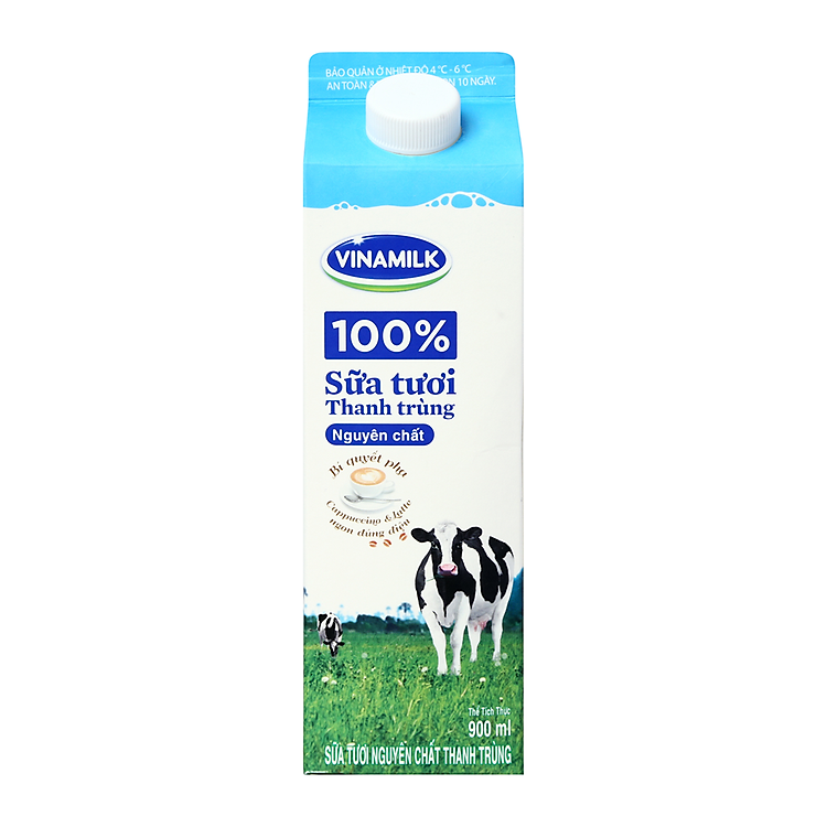 Sữa Tươi Thanh Trùng Vinamilk Không Đường 900ML