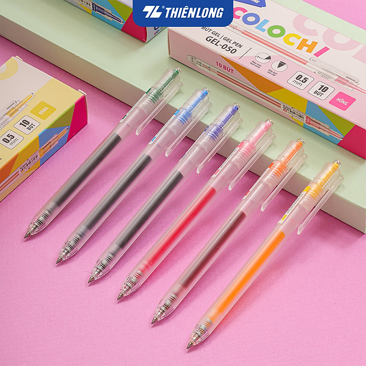 Bộ Bút Gel Colochi Thiên Long Gel-050 (Mực cam) - Ảnh 3