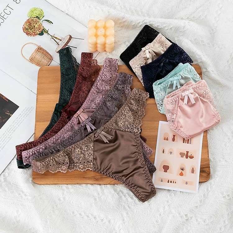 COMBO 5 QUẦN LỌT KHE PHỐI REN 2 BÊN 8045