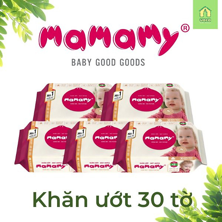 Combo 5 gói Khăn ướt Mamamy Uy tín Ưu đãi
