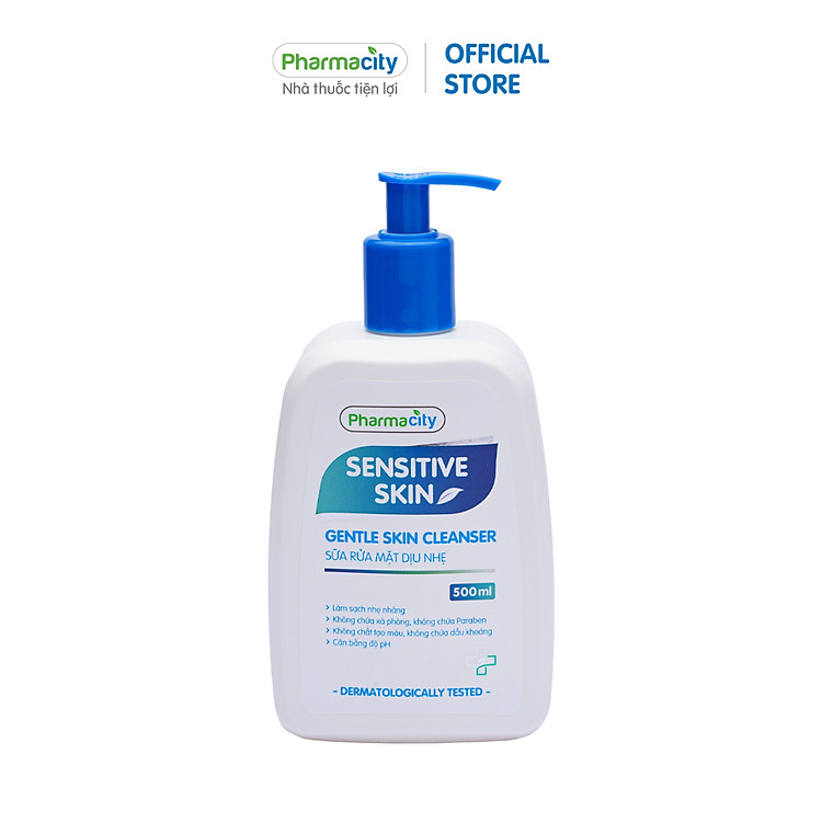Sữa rửa mặt dịu nhẹ Pharmacity Sensitive Skin Cleanser (500ml)