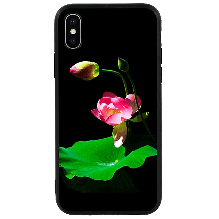 Ốp lưng viền TPU cao cấp cho Iphone X - Lotus 1