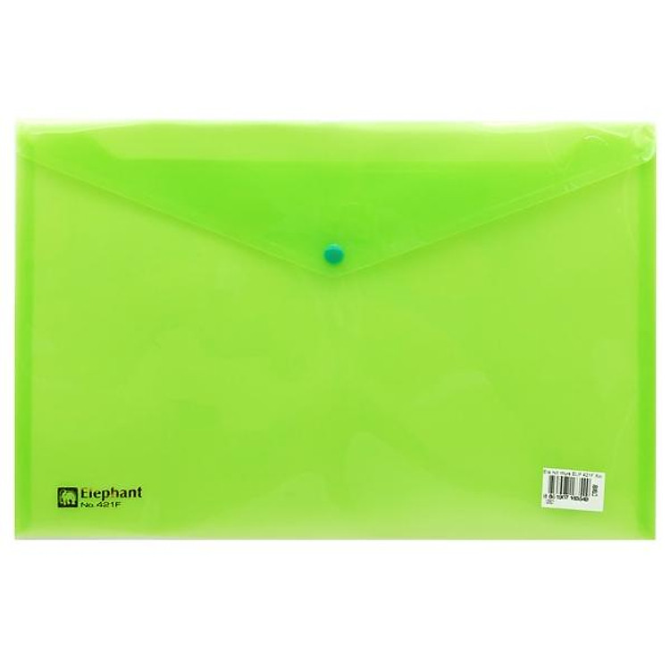 Bìa Nút Nhựa Elephant 421F – Xanh Lá Cây