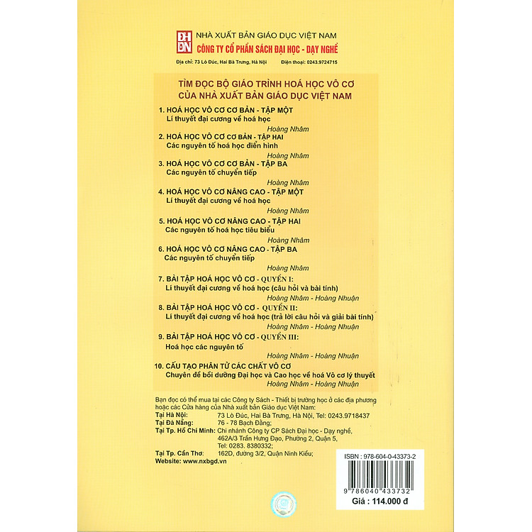 Hoá Học Vô Cơ Cơ Bản, Tập 2 - Các Nguyên Tố Hoá Học (Tái bản 2024) - Ảnh 2