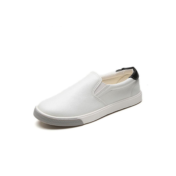 Giày Slip-On Nữ Da Mềm Min Thiết Kế Trẻ Trung 3Fashion - MSP 3051 - Trắng