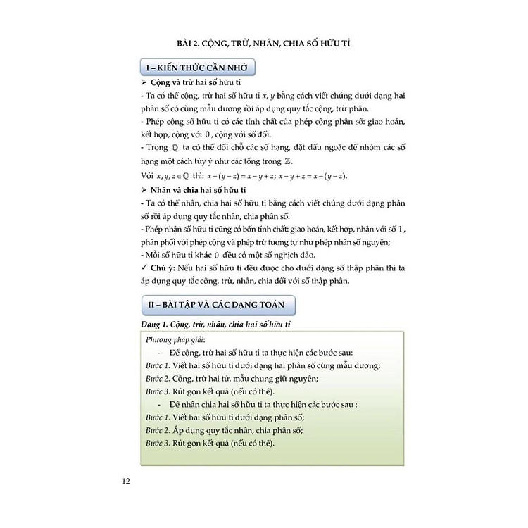 Ôn Luyện Cơ Bản Và Nâng Cao Toán 7 Tập 1 - Ảnh 6