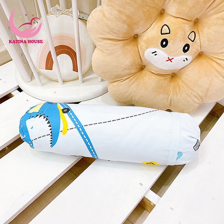 Gối ôm cho bé Katina House 40cm gòn lông vũ êm ái, vải Tencel mềm mát, phù hợp 0-1t