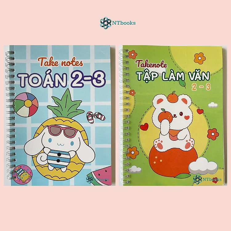 Sách Takenote lớp 2-3: Toán + Tập Làm Văn khổ A5 (Phiên Bản Mới Nhất)