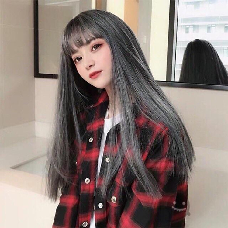 TÓC GIẢ NGUYÊN ĐẦU THẲNG MÁI THƯA NHIỀU MÀU