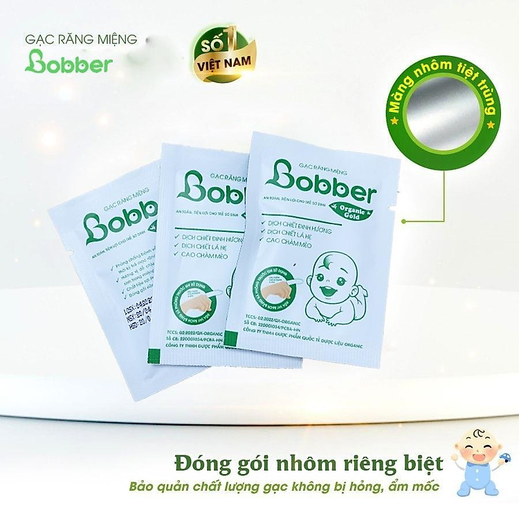 Gạc Rơ Lưỡi Bobber Cho Bé - 30 Gói Chính hãng Tiết kiệm - Hình ảnh 5