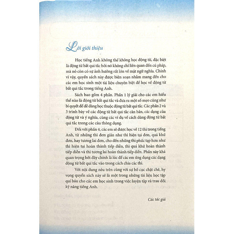 Động Từ Bất Qui Tắc Căn Bản Trong Tiếng Anh - Ảnh 4