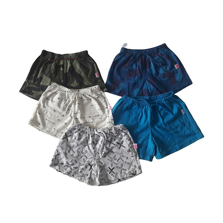 Quần đùi trẻ em chất coton xuất dư đủ size từ 5-30 kg - Set 5 cái MD76