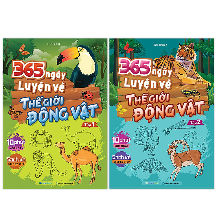 365 Ngày Luyện Vẽ Thế Giới Động Vật (2 Tập)