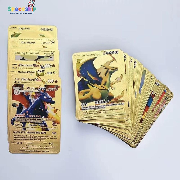Bộ thẻ bài POKEMON mạ vàng cực chất
