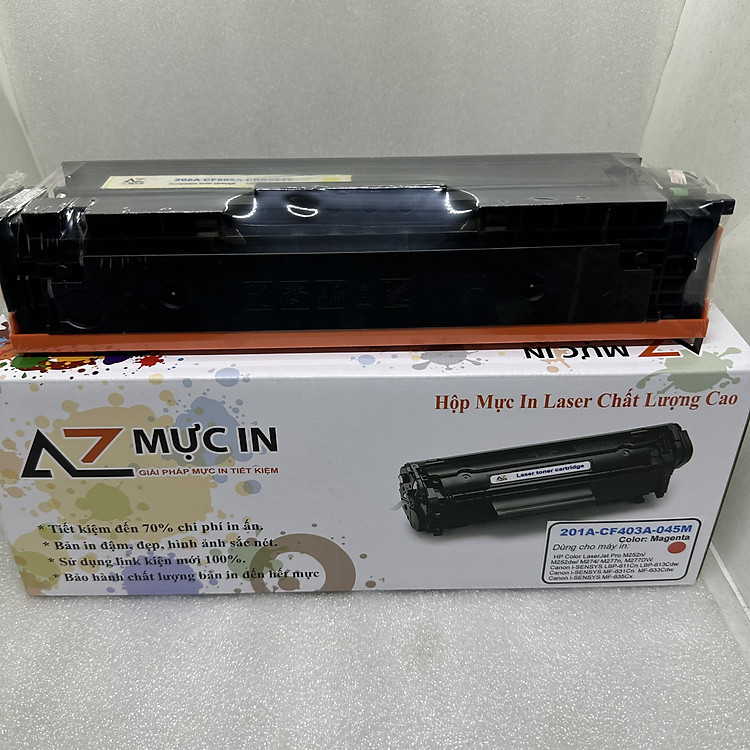 Hộp Mực AZ 201A CF400, CF401, CF402, CF403 dùng cho máy in laser màu Hp M252dw/ M277dw - Hàng chính hãng
