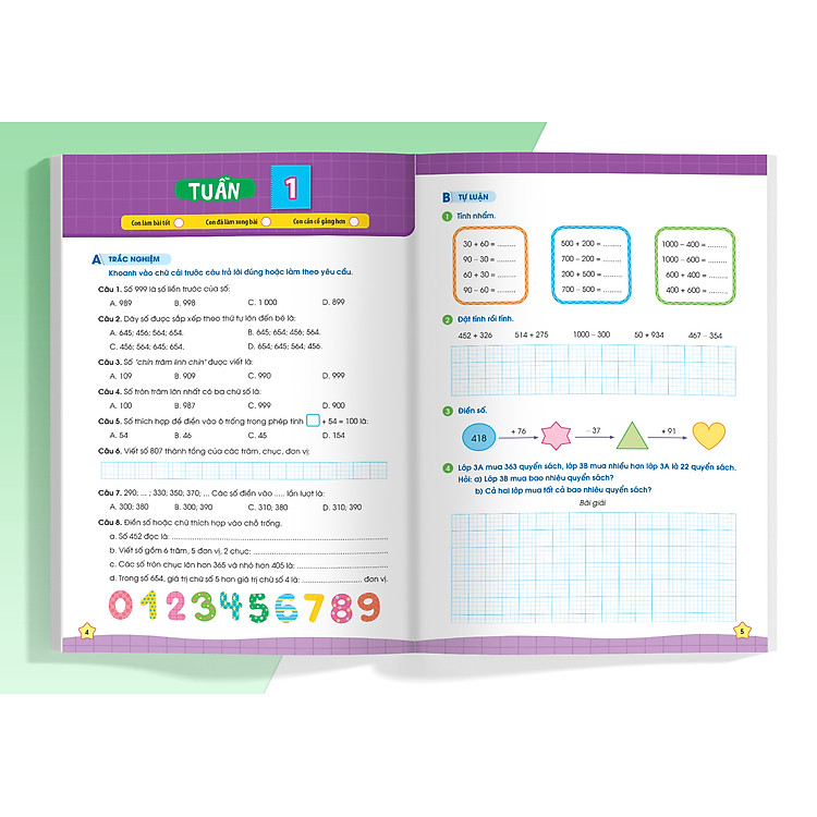 Phiếu bài tập cuối tuần Toán lớp 3 - Ảnh 5