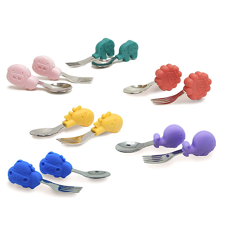 Bộ thìa nĩa tập ăn cho bé Ollie Chính hãng Giá tốt - Hình ảnh 5