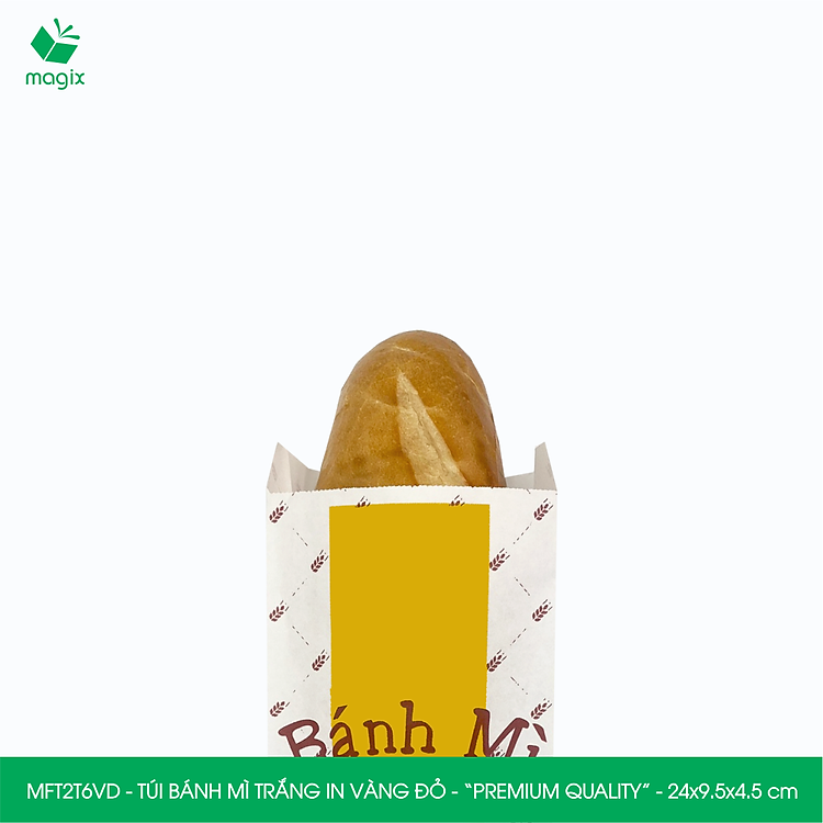 Túi Giấy Đựng Bánh Mì (100 chiếc) 24x9.5x4.5 cm - Ảnh 6