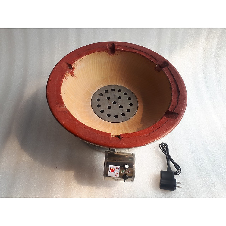 Bếp Nướng Than Có Quạt Sạc Tròn 42cm cơm tấm bún thịt nướng