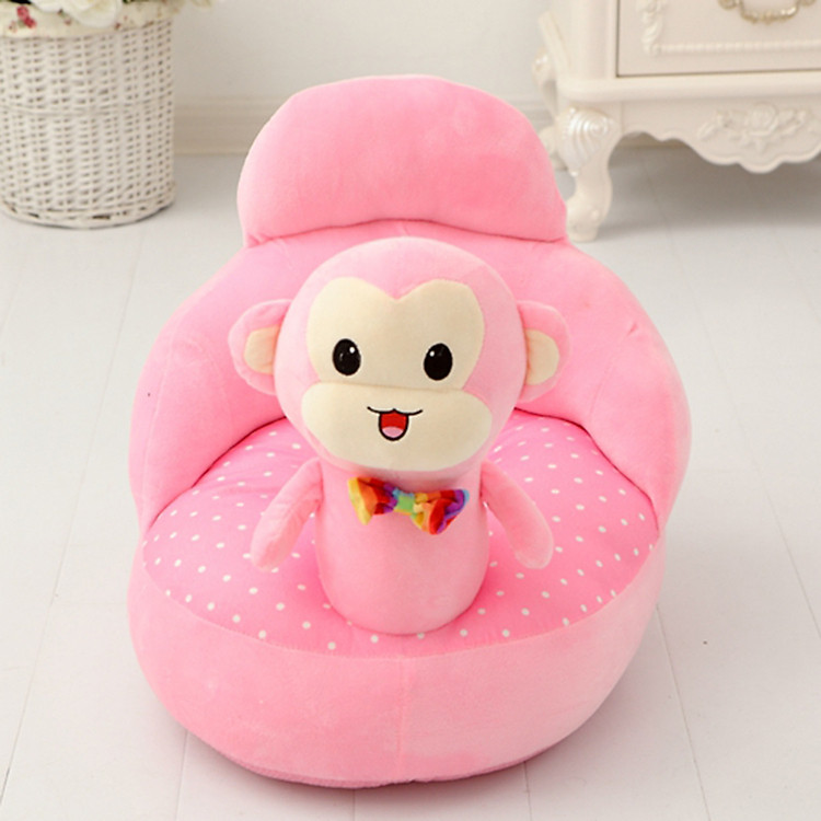 Ghế ngồi thú bông Khỉ Hồng cho bé gái