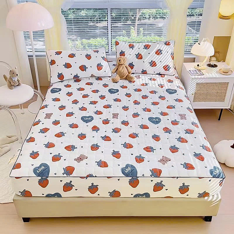 Bộ ga gối cotton đũi chần bông LIDACO siêu mềm mại nhiều mẫu lựa chọn