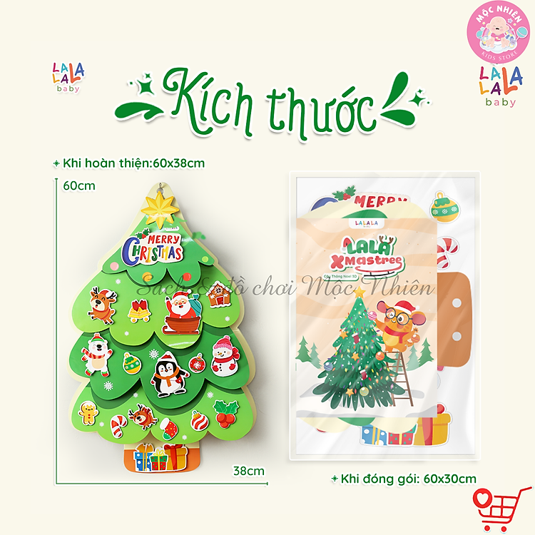 Cây Thông Noel Treo Tường 3D LalaXmas Chính hãng Tiết kiệm - Hình ảnh 5