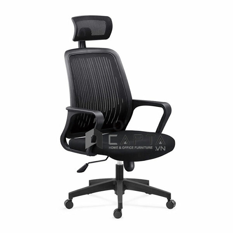Ghế văn phòng lưng cao có tựa đầu CM4266-M Nội thất Captadành cho quản lý trưởng nhóm hàng nhập khẩu
