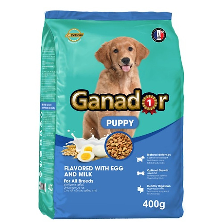 Thức ăn cho chó con Ganador vị Trứng và Sữa - Egg and Milk 400 gr