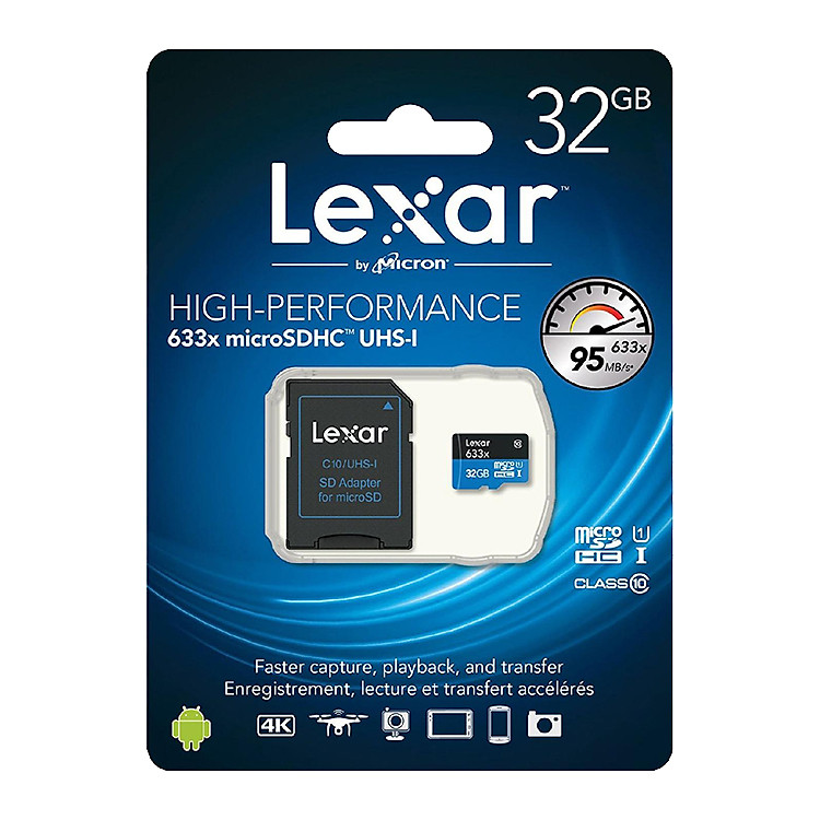 Thẻ Nhớ Lexar Micro SDHC 633X 32GB (95MB/s) - Hàng Nhập Khẩu