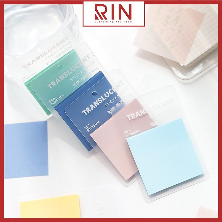 Giấy Note Trong Suốt (95x70mm) – Xanh Dương Nhạt