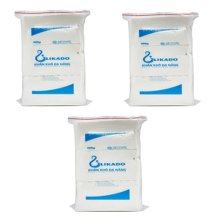 Combo 3 bịch khăn vải likado 400g Giá tốt
