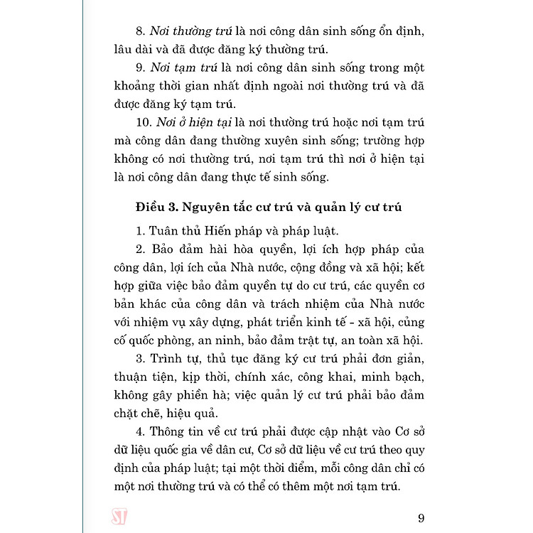 Luật cư trú - bản in năm 2021 - Ảnh 5