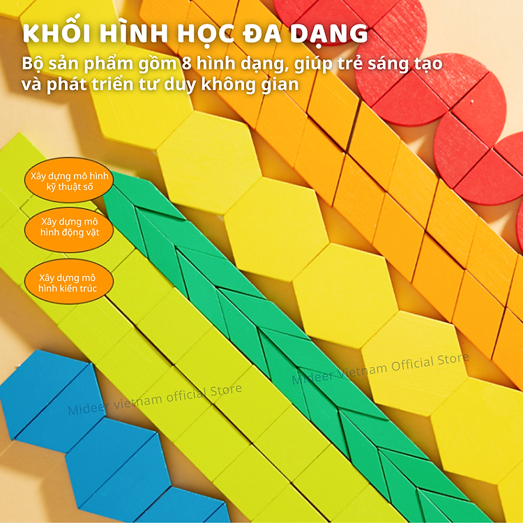 Xếp hình Tangram nam châm Mideer 250pcs Chính hãng Tiết kiệm - Hình ảnh 5