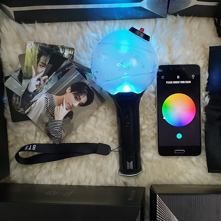 Bomb BTS Lightstick BTS ver 3 có kết nối Bluetooth (Tặng 01 postcard BTS) cực chất