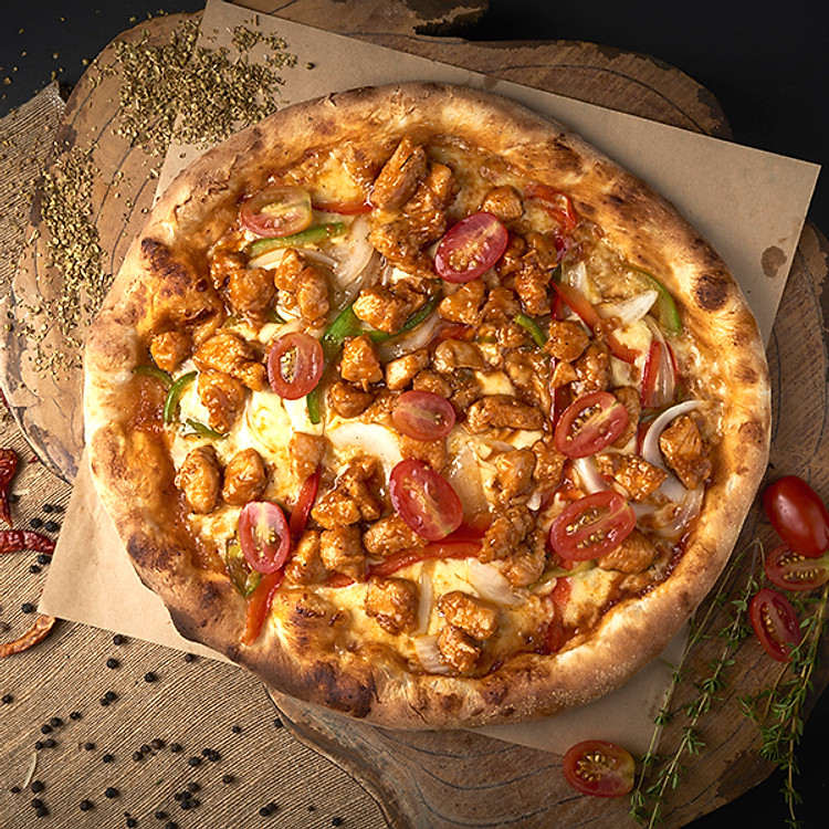 Buzza Pizza Quận 7 - Mix Combo Pizza Khổng Lồ Gà Sốt BBQ & Tôm Bơ Tỏi + Bánh Mì Bơ Tỏi