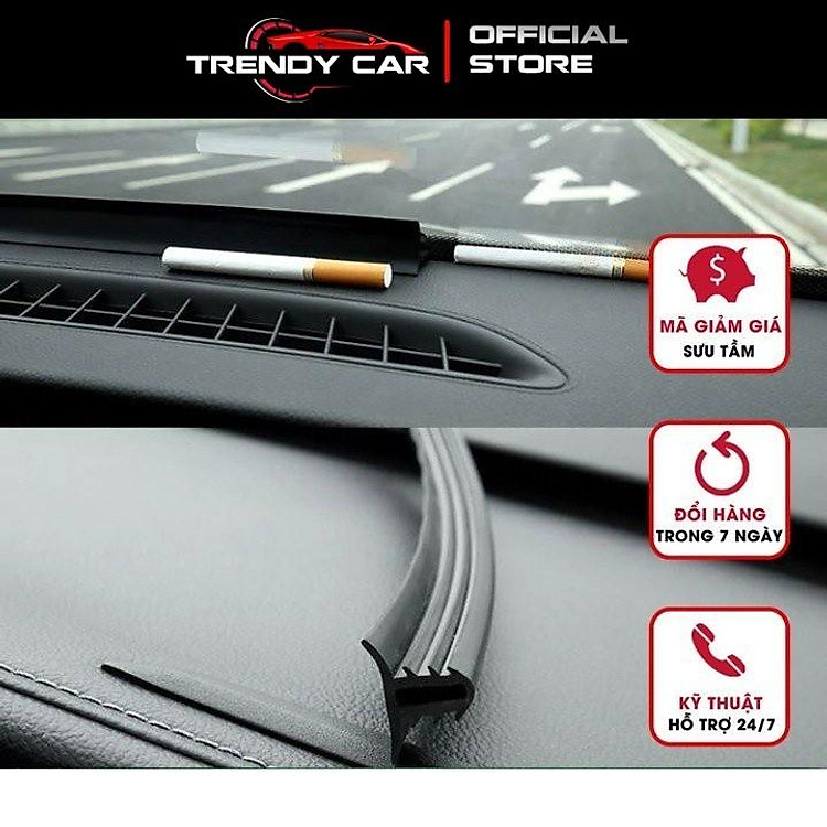 Bộ Gioăng cao su chữ T dài 1,6m kèm que cài nẹp chân kính lái ô tô, phù hợp mọi loại xe Freeship Cửa hàng nội thất