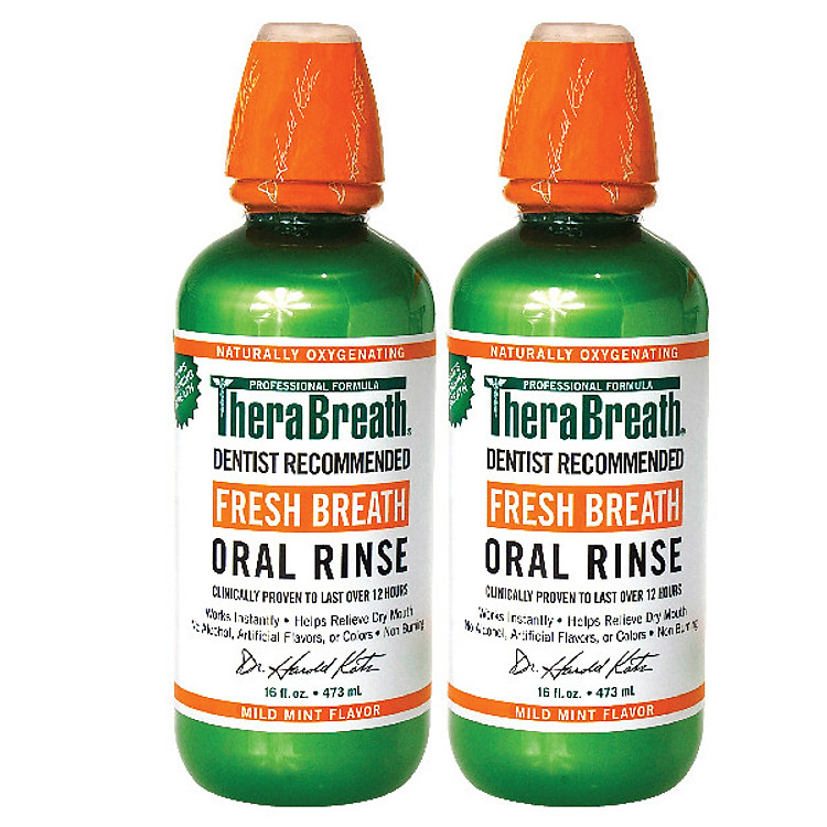 Combo 2 Chai Nước Súc Miệng Therabreath Hỗ Trợ Điều Trị Hôi Miệng (473ml)