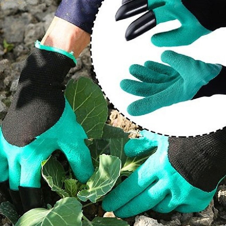 Găng Tay Bao Tay chống thấm nước kèm móng cao cấp dùng để trồng cây, làm vườn