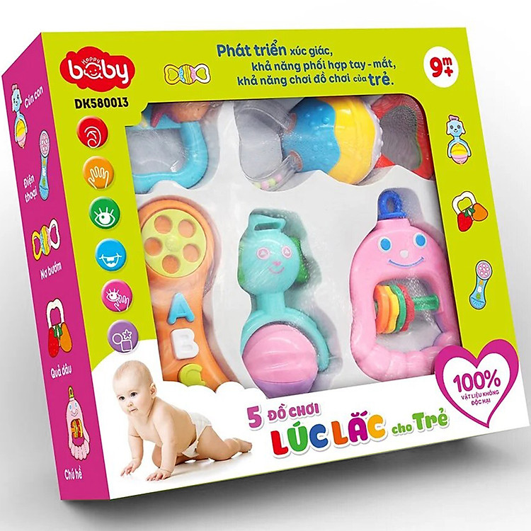 Bộ 5 đồ chơi lúc lắc - Minh Long Chính hãng Ưu đãi - Hình ảnh 3