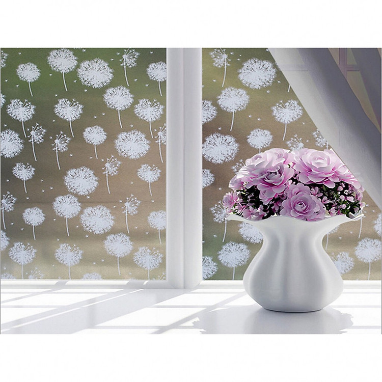 Combo 5m Decal giấy dán kính Bồ Công Anh Trắng Khổ 5mx0.6m