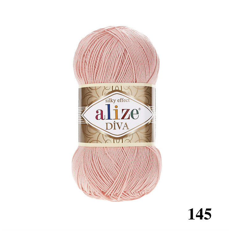 Cuộn sợi bóng Diva hãng len Alize yarns đan/móc Bikini, áo, váy, thú, túi ví, nón cực xinh