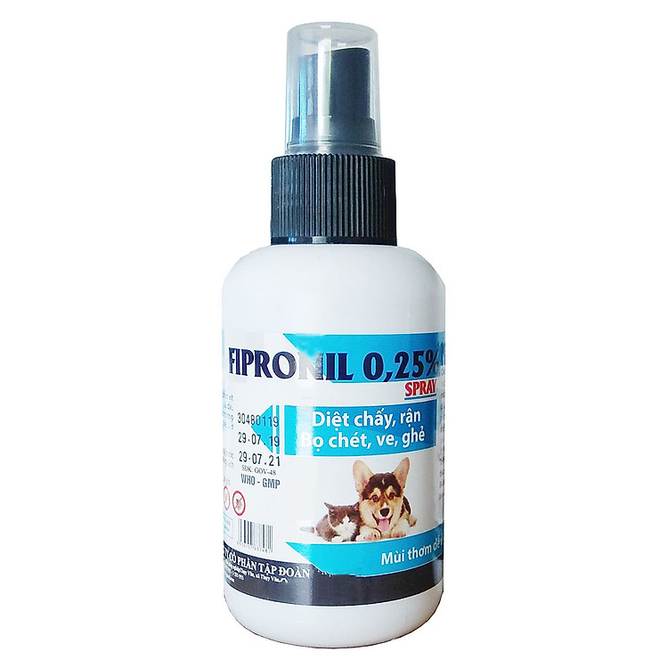 Diệt chấy rận ve ghẻ chó mèo - Fipronil 100ml