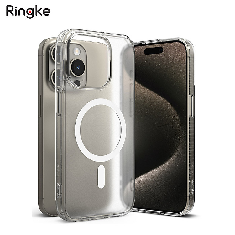 Ốp lưng trong suốt chống ố vàng sạc từ tính cho Iphone 15 Promax, RINGKE Fusion Magnetic_ Hàng chính hãng