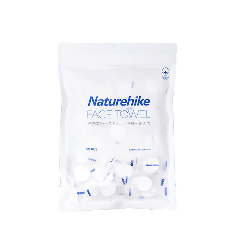 Khăn nén đa năng Cotton Naturehike (30 khăn - 20x20cm)