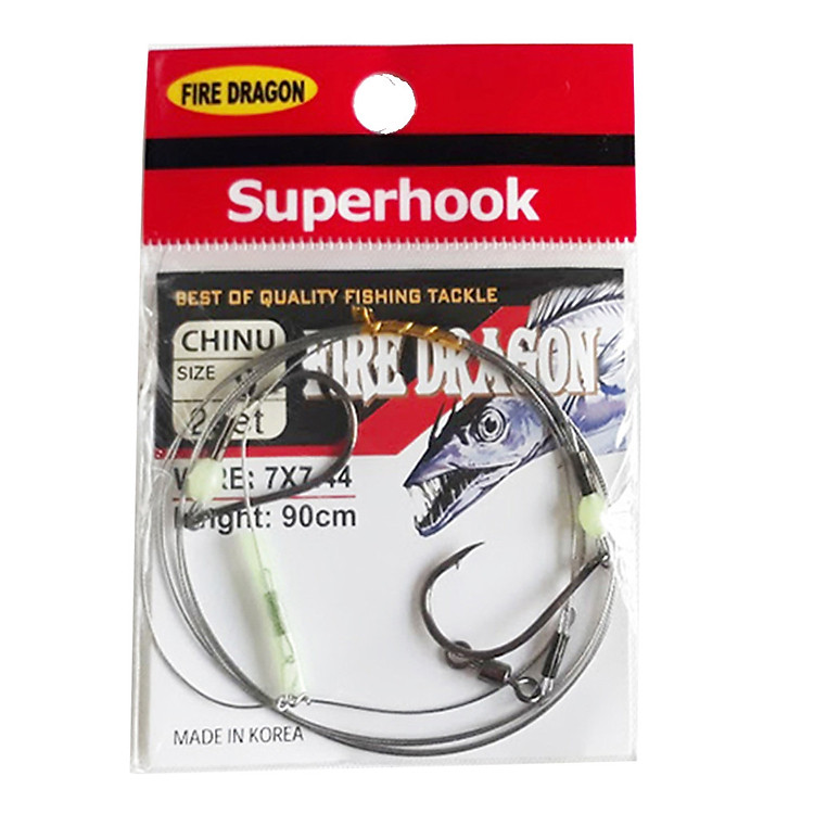 5 Bộ Cáp Lưỡi Câu 2 Lưỡi Chinu Fire Dragon