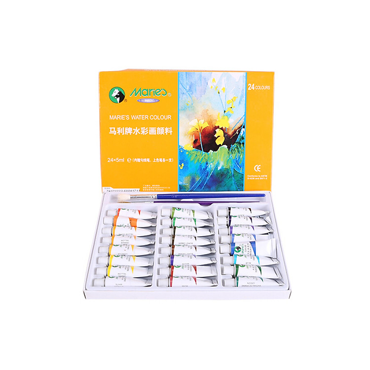 Bộ Màu Nước 24 Màu 5ml Marie's GE1335