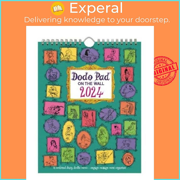 Sách - The Dodo Pad On The Wall 2024 - Calendar Year Wall Hanging Week to View by Naomi McBride (UK edition, paperback)