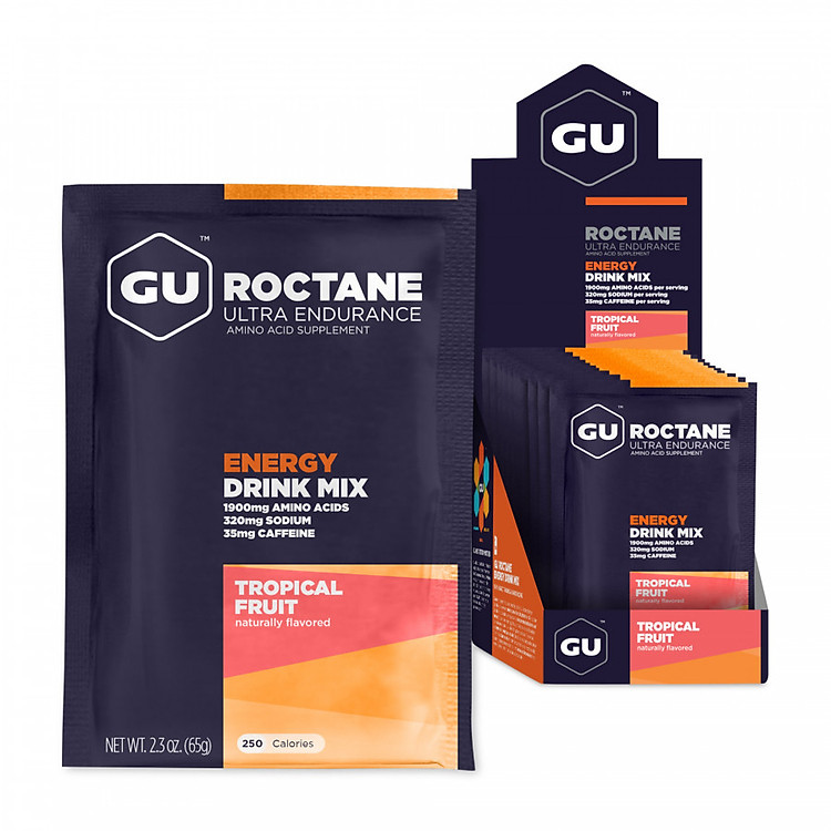 Thức uống Năng Lượng Gu Roctane Energy Vị Trái Cây Nhiệt Đới (10 Gói / Hộp)