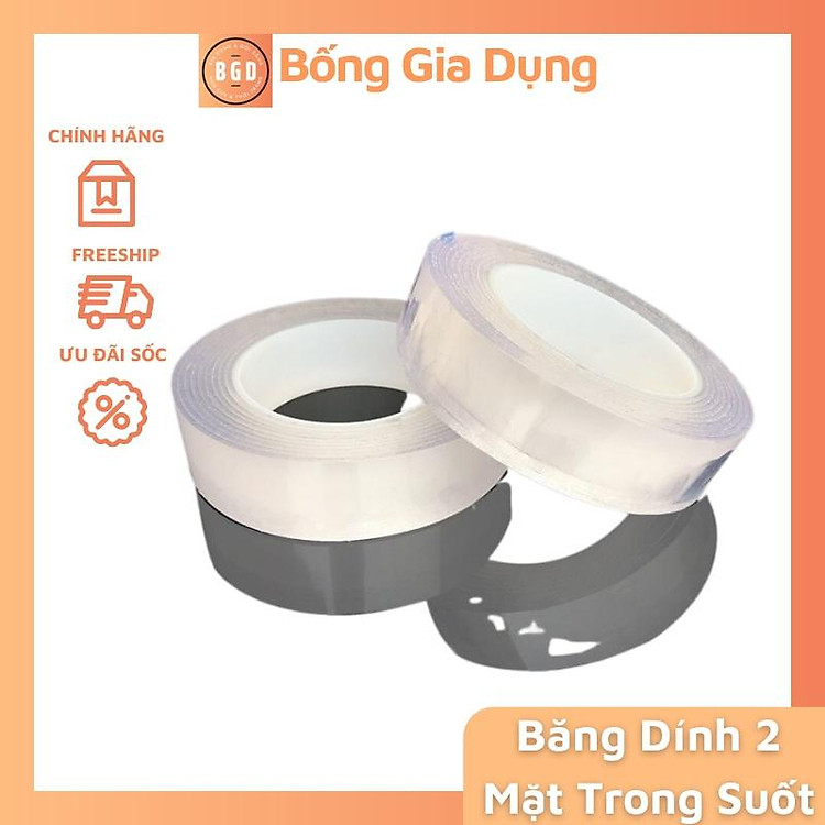 Băng keo dán dính trắng và 2 mặt đa năng trong suốt 3m Dày 1mm 2mm siêu dính
