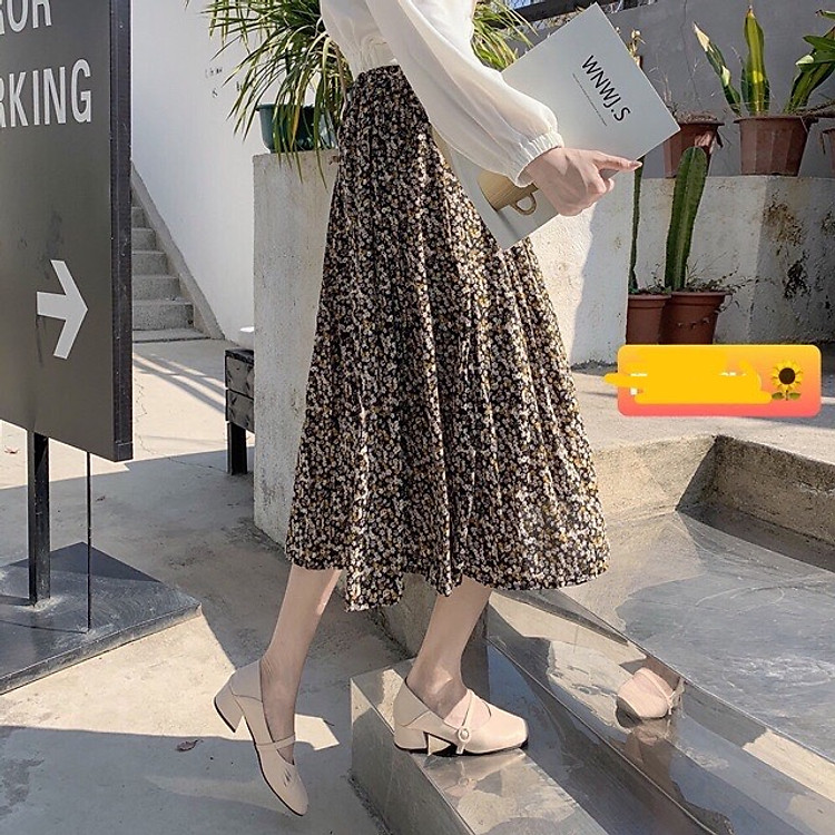 Chân Váy Nữ Hoa Nhí Dễ Thương